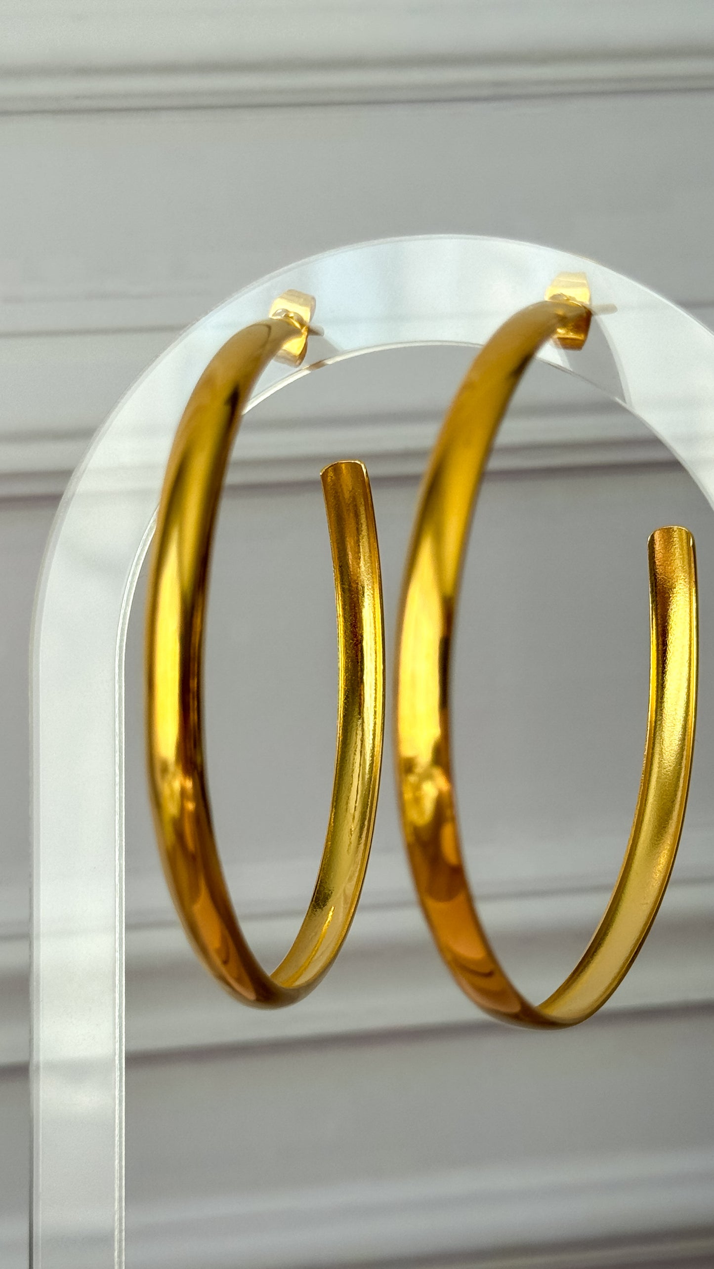 Gilded Hoops Bronze Earrings