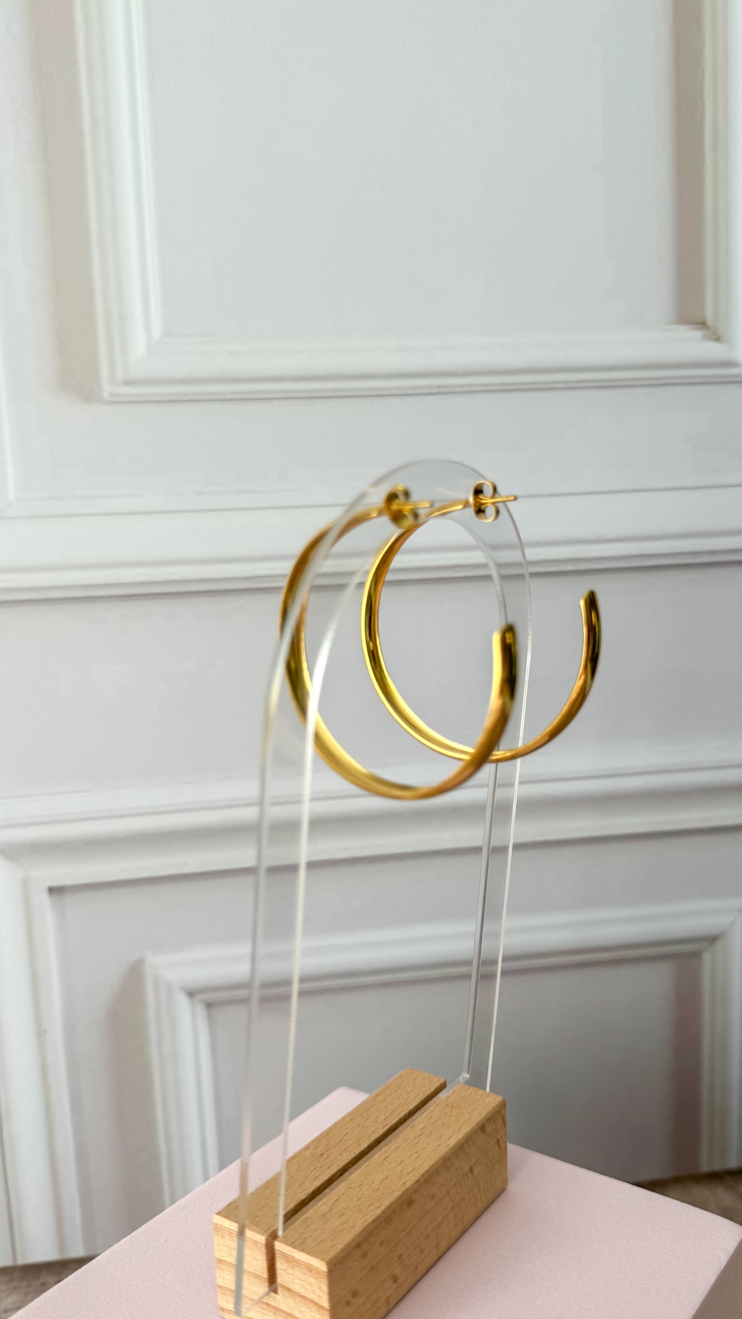 Gilded Hoops Bronze Earrings