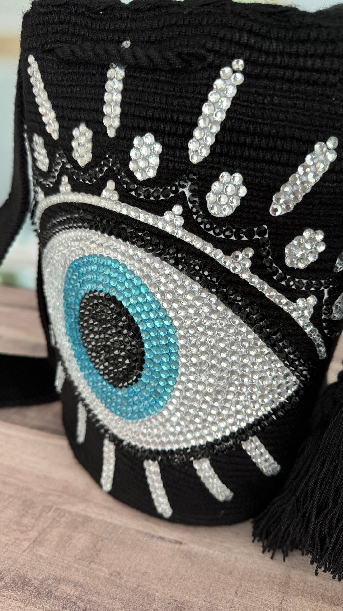 Wayuu mochila (Evil eye) Black