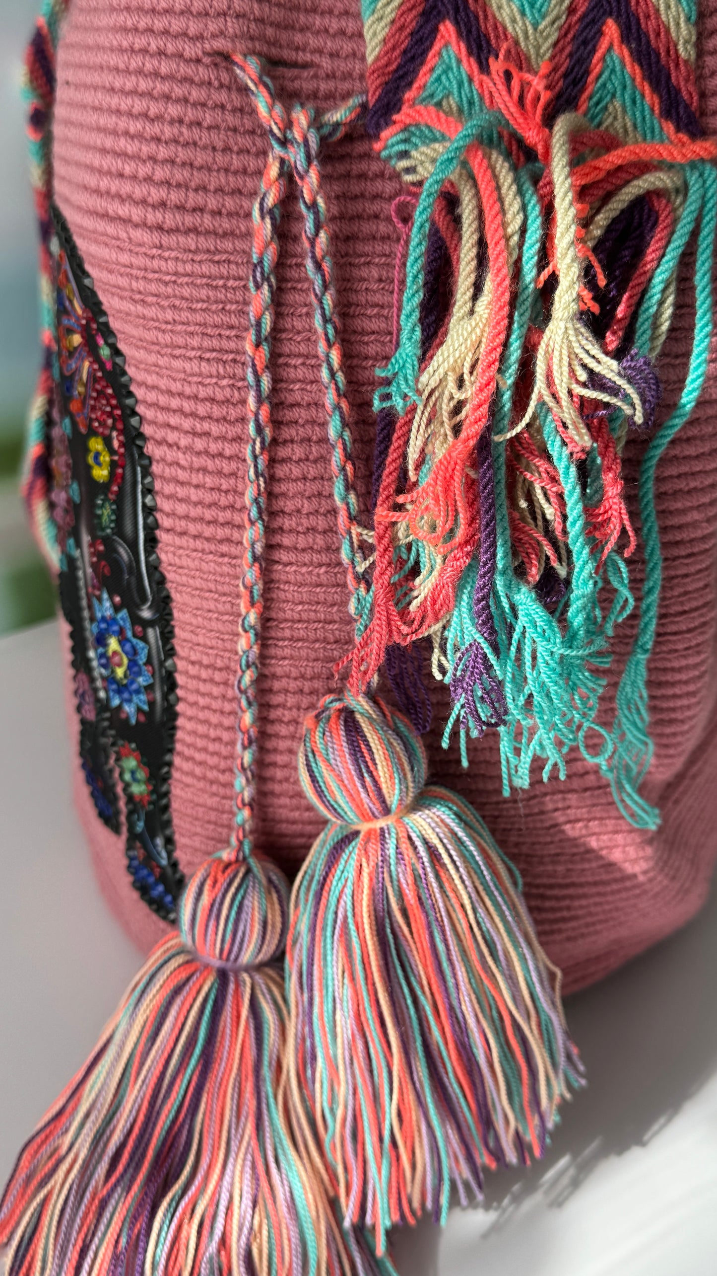 Bolso Wayuu (Elefante) Color Guayaba