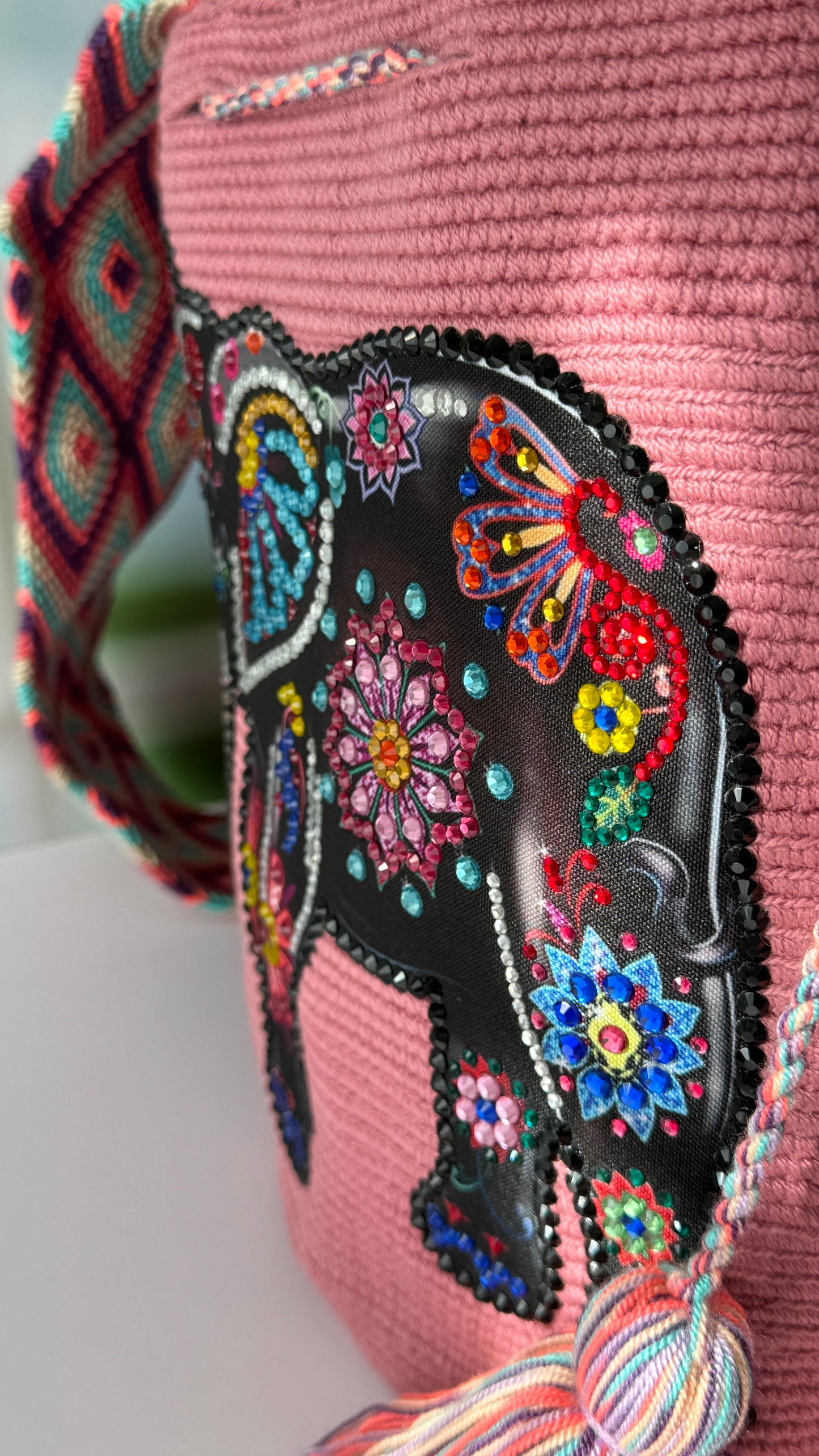 Bolso Wayuu (Elefante) Color Guayaba