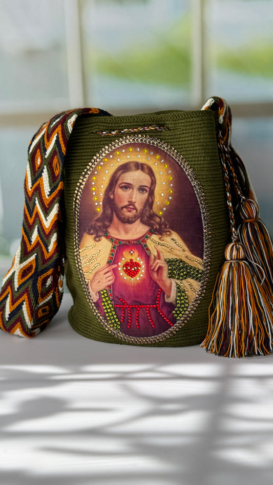 Mochila wayuu (Sagrado corazón)