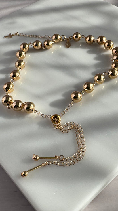 Adjustable Gold Beads Nacklace