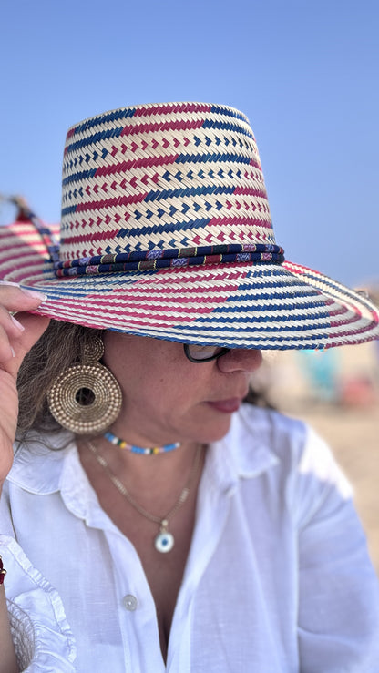 sombrero - Wayuu Hat Red/Blue