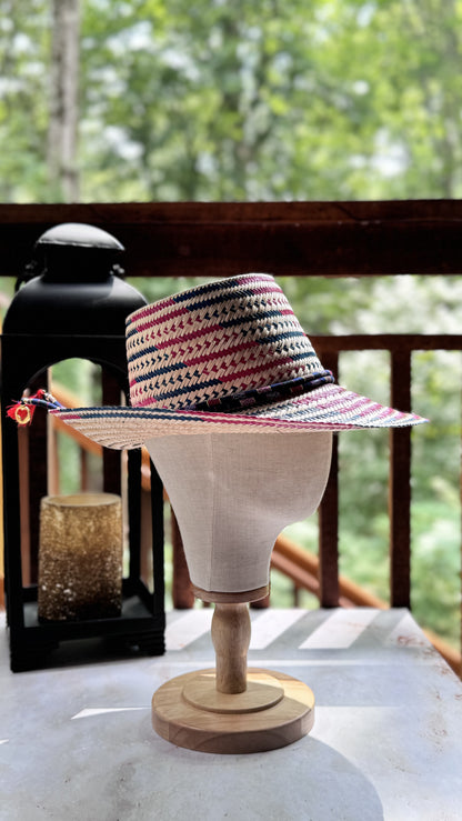 sombrero - Wayuu Hat Red/Blue