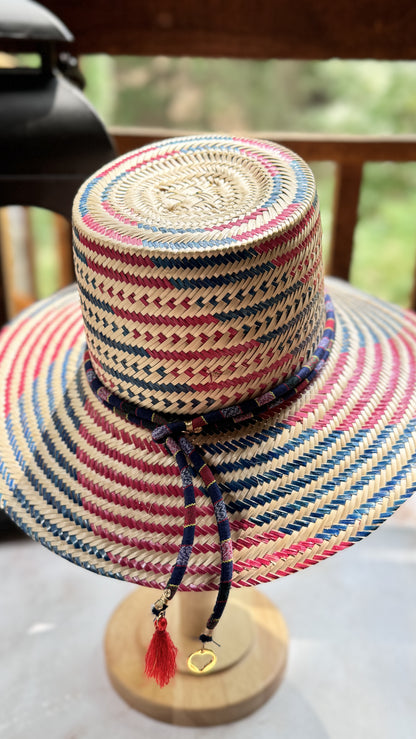 sombrero - Wayuu Hat Red/Blue