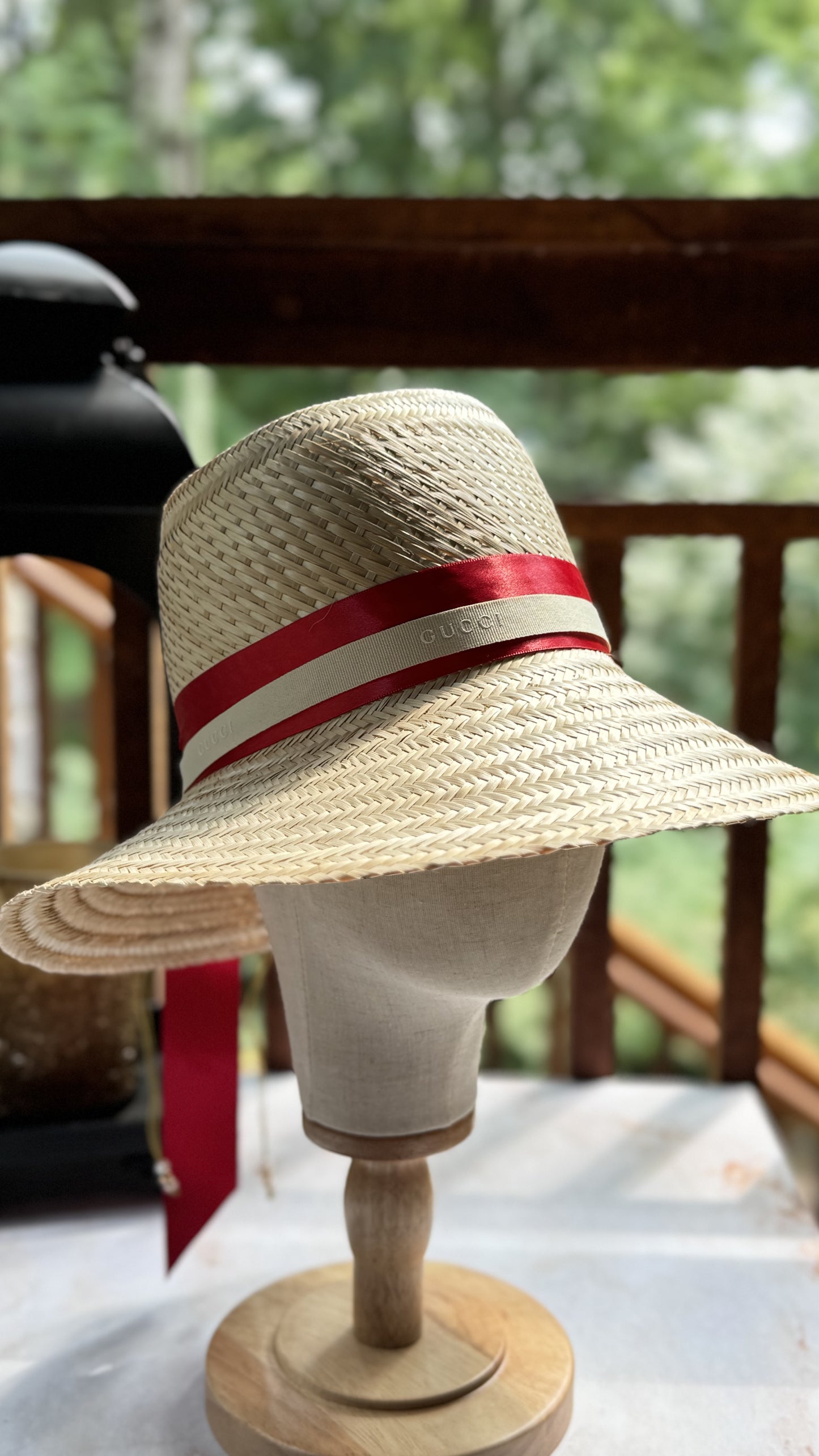 Sombrero - Wayuu Hat Beige GUCCI Ribbon