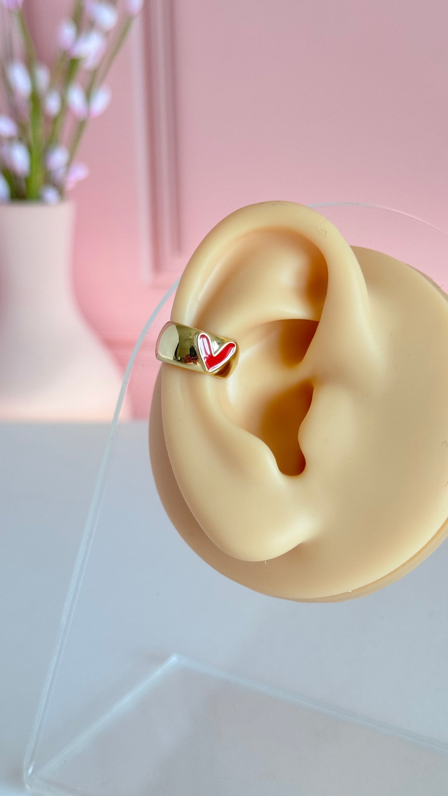 Bandwidth Heart Ear Cuff