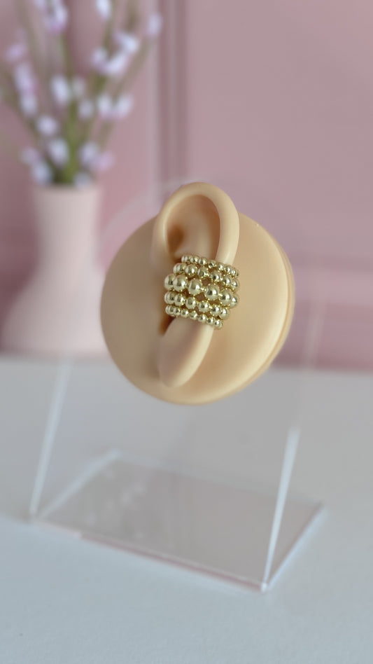 Gold Beads Ear Cuff