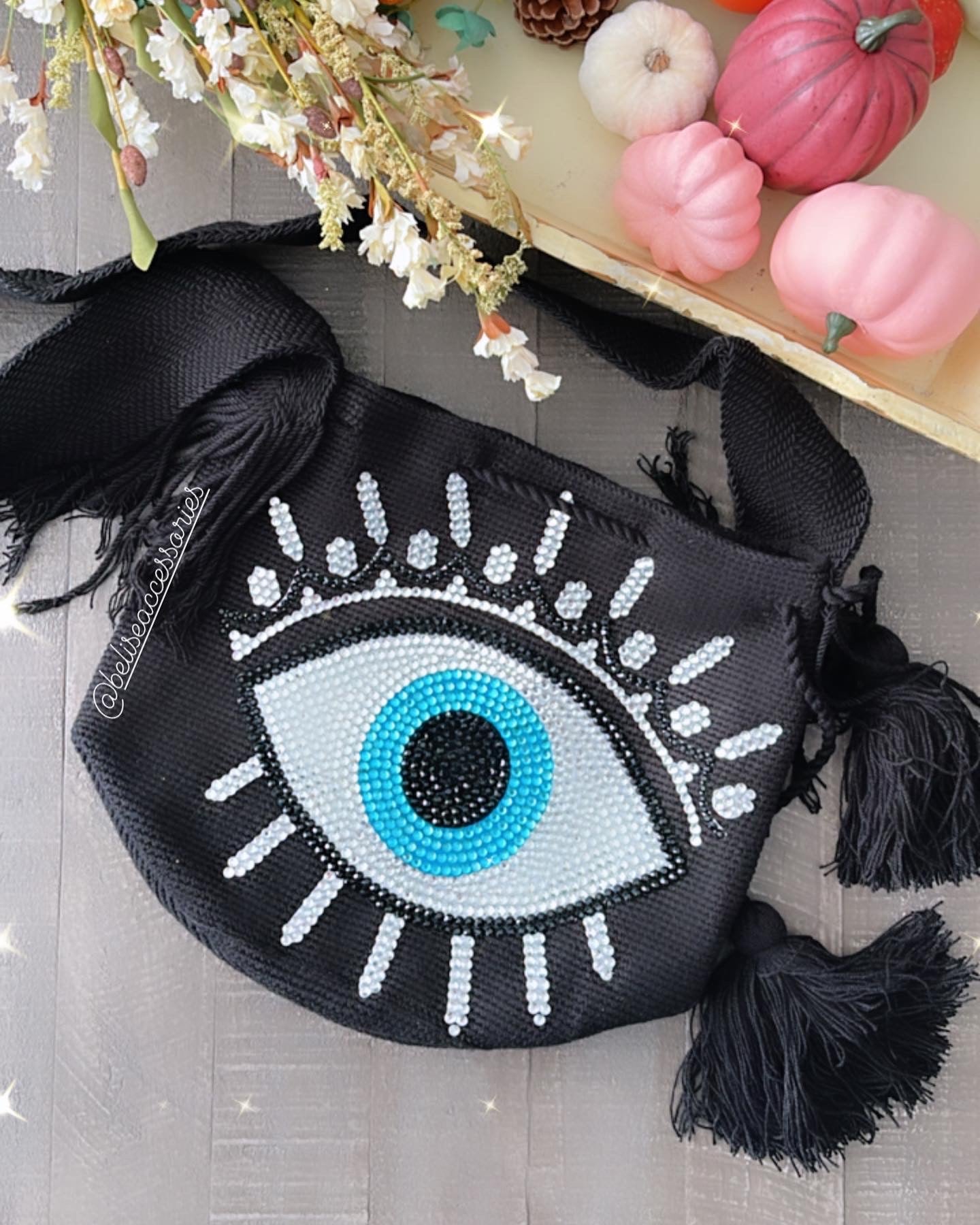 Wayuu mochila (Evil eye) Black