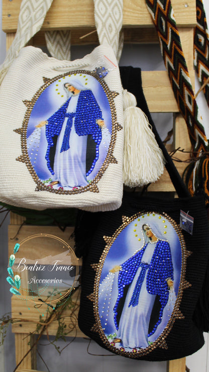 Mochila Wayuu (La milagrosa) Blanca